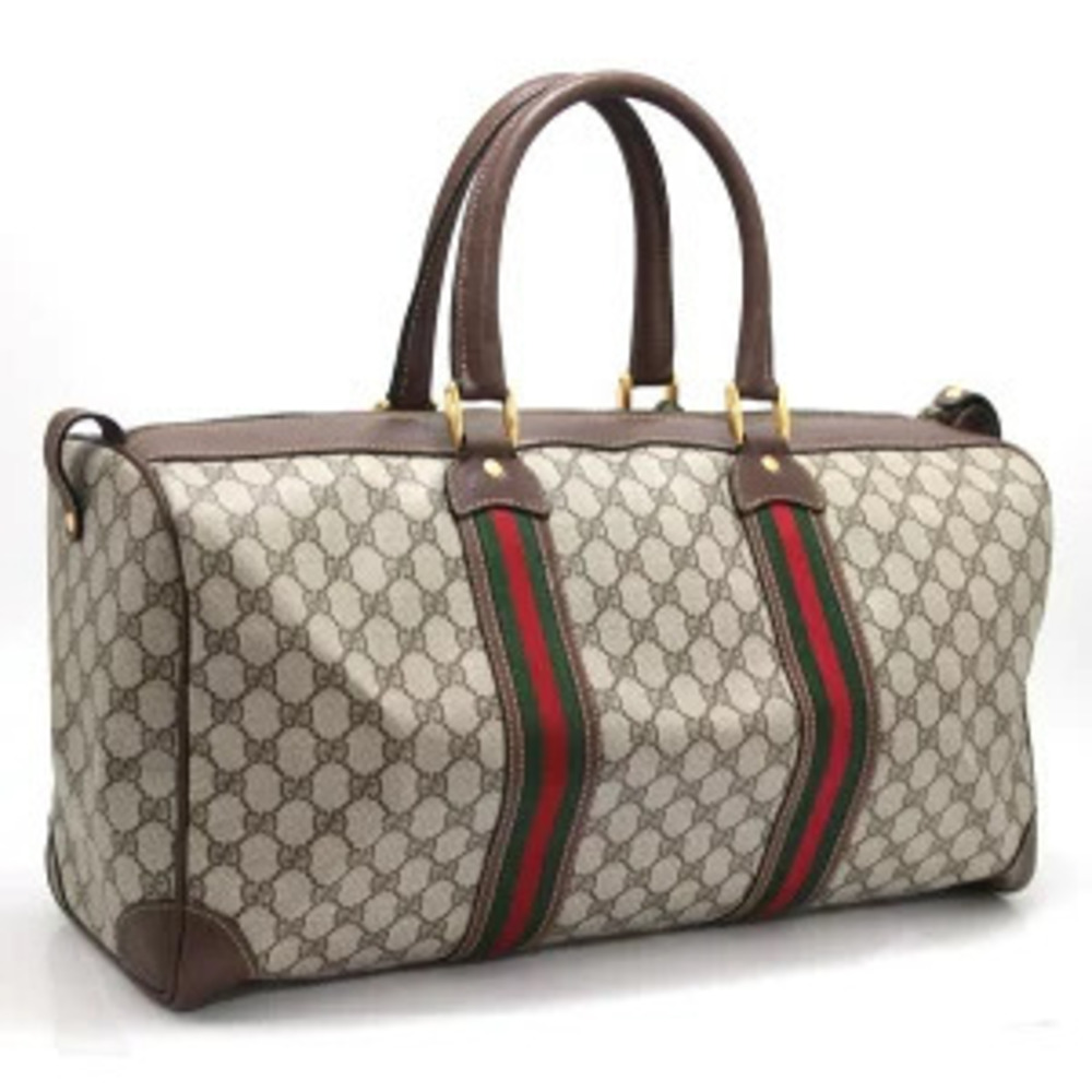 Gucci Boston Leather Sherry Bag Brown